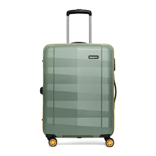 Aristocrat Polycarbonate Spinner Slant Pro Check-In 66Cm(Medium) 8W Trolley Bags For Travel Hard Case Luggage, Lightweight Bag |3 Years Warranty (Green) - Goyalsons ShopMax