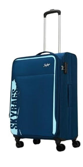 Skybags Spring 8-Wheel Hardside Trolley Bag | Anti-Theft Zipper | 3-Digit Lock | 5 Year Warranty | (Blue, Medium (69 cm)) - Goyalsons ShopMax