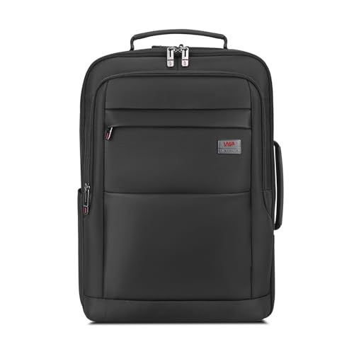 VIP Legacy 17 Inch Convertible Laptop Backpack 25L | Water-Resistant with USB Charging Port | Padded Laptop Sleeve, 3 Compartments, Front Organizer | Office & Travel Backpack for Men & Women (Black) - Goyalsons ShopMax