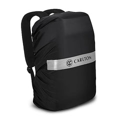 CARLTON Laptop Backpack 20L With Rain Cover, Pockets for Hard drive, Passport Pocket & Air Cushion System | Midnight Black | Dorset 03 - Goyalsons ShopMax