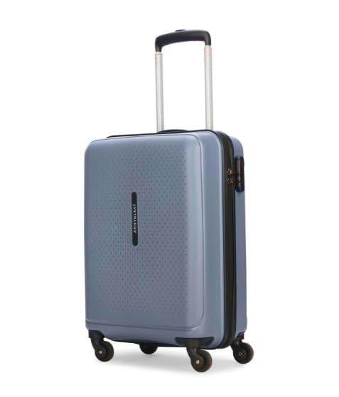 Aristocrat Cabin 55 Cm(Small) 4 Wheels Trolley Bags for Travel Hard Case Luggage, Lightweight Bag with Combination Lock & Robust Trolley with 5 Years Warranty (Blue) - Goyalsons ShopMax