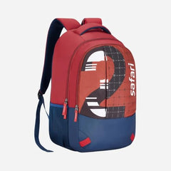 Safari Velocity 16 Casual Backpack, 2 Compartments with Side and Front Pocket, Padded Back & Shoulders, 32L, (Red) - Goyalsons ShopMax