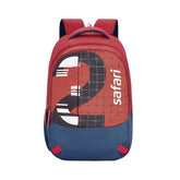 Safari Velocity 16 Casual Backpack, 2 Compartments with Side and Front Pocket, Padded Back & Shoulders, 32L, (Red) - Goyalsons ShopMax
