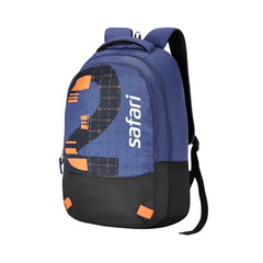 Safari Velocity 16 Casual Backpack, 2 Compartments with Side and Front Pocket, Padded Back & Shoulders, 32L, (Blue) - Goyalsons ShopMax