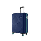 Safari Cabin Pentagon Pro 8 Wheels 55Cm Trolley Bag Hard Case Polypropylene, 360º Wheeling Carry on Luggage for Men & Women, Suitcase for Travel, Navy - Goyalsons ShopMax