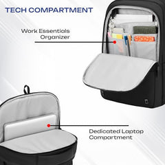 Safari Smart Plus 2 30L Formal Business Laptop Backpack Bag for Man & Women, Ideal for Office Use for men/School/College Boys and Girls, 2 Compartment, Antitheft pocket, Trolley Sleeve & Organizer