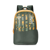 Safari Alpha 32L School bag for Boys and Girls, Office use/travel bag for man & women, Casual 2 Compartment Printed Large Men's Backpack Bags with Organizer, File holder, Color - Olive