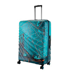 Safari Select Brooklyn 77 Cms Check-in Trolley Bag Hard Case Polycarbonate 8 Wheels with 360 Degree Rotation, Recessed TSA Lock, Anti-Theft Zipper, Trolley Bags for Travel, Suitcase for Travel, Teal - Goyalsons ShopMax