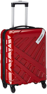 Safari Strobe Polycarbonate 54 cms New Red Hard Sided Cabin Luggage (Strobe-55-New-Red-4wh) - Goyalsons ShopMax