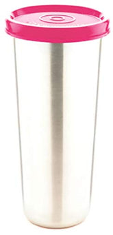 SIGNORA WARE Stainless Steel Tumbler With Lid | Easy To Carry | Airtight | Grip And Comfort | Best For Hiking & Travelling | Gym And Fitness | Useful For Office, Workspace & Outdoors ( 420 Ml | Pink )