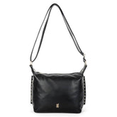 Baggit Women's Self Design Semi Pu Hobo Bag With Long Adjustable Strap | Ladies Purse Handbag | Stylish Shoulder Bag | Stylish Crossbody Bags For Women|Gift for Women (Black)