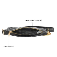 Baggit Women's Beetles XXXS Waist Pouch | Ladies Stylish Casual Purse Bag | Faux Leather | 6-Month Warranty | Cruelty-Free Material | Made in India
