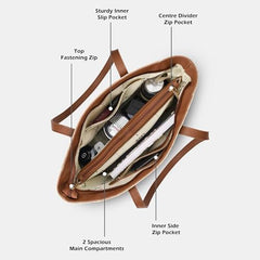 Lavie Women's Mono Betula Tote Handbag for Women | Tote Bag for Work | Ladies purse | Stylish Shoulder Bag | Gift For Women