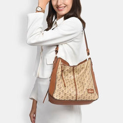 Lavie Luxe women's large mono clair hobo bag with casual design, featuring a spacious purse and comfortable shoulder strap.
