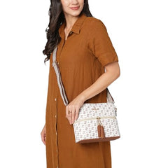 Lavie Women's Mono LL Tilly Monogram Print Cross Body Dome Sling Bag | Ladies Purse Handbag | Gift for Women