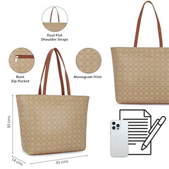Lavie Women's Mono Amanda Monogram LL Print Tote Handbag | Tote Bag for Work | Ladies Purse | Stylish Shoulder Bag | Gift for Women