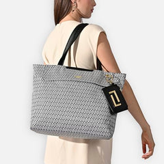 Lavie Luxe Women's Monogram Zumi Large 15 Inch Laptop Tote Handbag | Tote Bag for Work | Ladies Purse | Stylish Shoulder Bag | Gift for Women