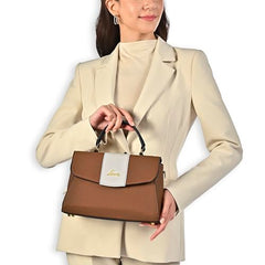 Lavie Women's Nicky Colourblock Flap Satchel Handbag for Women | Satchel Bag for Work | Ladies purse | Stylish Shoulder Bag | Gift For Women