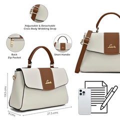 Lavie Women's Nicky Colourblock Flap Satchel Handbag for Women | Satchel Bag for Work | Ladies purse | Stylish Shoulder Bag | Gift For Women