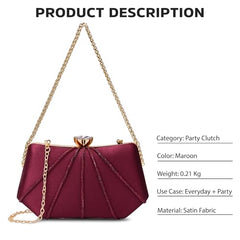Lavie Signature Women's Akron Handle Framed Clutch | Ladies Purse | Gift For Women - Goyalsons ShopMax