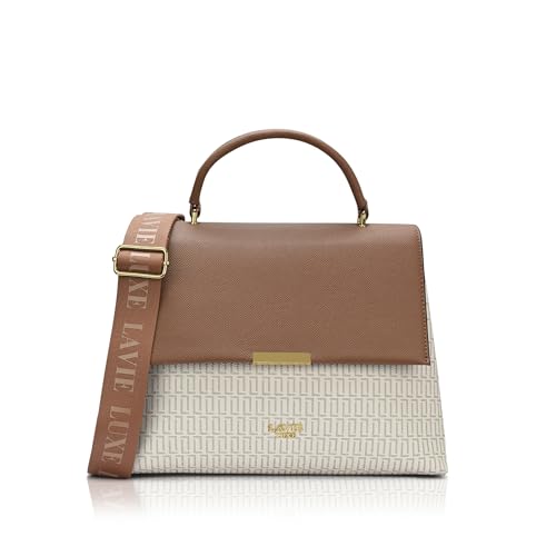 Lavie Luxe Women's Mono Marsh25 Satchel Bag | Satchel Handbag for Work | Ladies purse | Stylish Shoulder Bag | Gift for Women - Goyalsons ShopMax