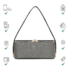 Lavie Luxe Women's Glam Dazzle Horizontal Satchel Bag | Satchel Handbag for Work | Ladies Purse | Stylish Shoulder Bag | Gift for Women - Goyalsons ShopMax