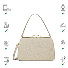 Lavie Luxe Women's Glam Book Satchel Frame Satchel Handbag | Satchel Bag for Work | Ladies Purse | Stylish Shoulder Bag | Gift For Women - Goyalsons ShopMax