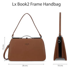 Lavie Luxe Women's Book Satchel Frame Satchel Bag | Satchel Handbag for Work | Ladies Purse | Stylish Shoulder Bag | Gift for Women - Goyalsons ShopMax