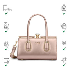 Lavie Luxe Women's Dazzle26 Large Frame Satchel Bag | Satchel Handbag for Work | Ladies Purse | Stylish Shoulder Bag | Gift for Women