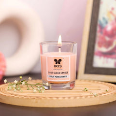 Iris Shot Glass Candle - Peach Pomegranate