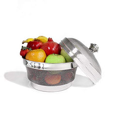 homez store Multi Purpose Basket with Cover 8, Steel Grey (KS913)