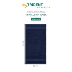 MYTRIDENT Bath Towel for Men Large Size, Cotton Bath Towel for Women, Classic Towel, 525 GSM 100% Cotton Towel for Bath, 1 Pc Bath Towel - Medieval Blue