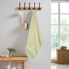 MYTRIDENT Bath Towel for Men Large Size, Cotton Bath Towel for Women, Classic Towel, 525 GSM 100% Cotton Towel for Bath, 1 Pc Bath Towel - Nature Green