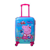 STRIDERS Peppa Pig 20 Inch Hard Shell Luggage Lightweight Kids Travel Suitcase with Spinner Wheels & TSA Lock - Goyalsons ShopMax