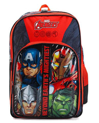 STRIDERS Avengers School Bag for Kids Lightweight, Durable & Stylish Backpack with Padded Comfortable Straps, Spacious Compartments Marvel Superhero Design for School, Play & Daily Use 14 Inches - Goyalsons ShopMax