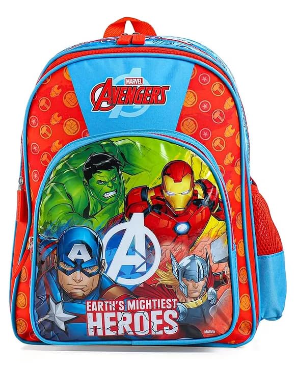 STRIDERS Avengers School Backpack for Kids Lightweight, Durable Backpack with Padded Comfortable Straps & Spacious Compartments Ideal for School & Play Age 68 Years 16 inches - Goyalsons ShopMax
