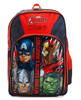 STRIDERS Avengers School Bag for Kids | Lightweight Durable Backpack | Padded Comfortable Straps & Spacious Compartments | Marvel-Themed Design | Ideal for Age 8+ | 18 inches - Goyalsons ShopMax
