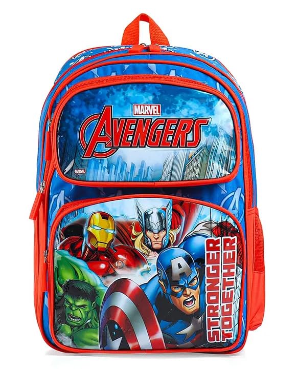 STRIDERS Avengers Power Pack School Backpack for Kids Bold, Lightweight, Durable Backpack with Padded Comfortable Straps & Spacious Compartments Ready for Action Age 8+ Years 18 inches - Goyalsons ShopMax