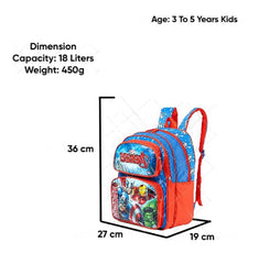 STRIDERS Avengers Power Pack School Backpack for Kids Bold, Lightweight, Durable Backpack with Padded Comfortable Straps & Spacious Compartments Ready for Action Age 8+ Years 18 inches - Goyalsons ShopMax