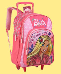 STRIDERS Barbie Trolly School Bag for Kids Spacious Durable Rolling Backpack with Padded Comfortable Straps & Fun Design Perfect for School Travel & Play (18 inch Trolley) - Goyalsons ShopMax