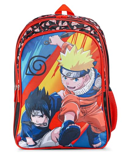 STRIDERS Naruto School Bag for Kids Spacious Durable Rolling Backpack with Padded Comfortable Straps & Fun Design Perfect for School Travel & Play (16 Inch) - Goyalsons ShopMax