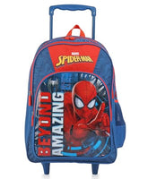 STRIDERS Spider-Man Trolley School Bag for Kids Durable, Comfortable Backpack with Padded Comfortable Straps & Wheels Perfect for School & Outdoor Adventures 16 inches - Goyalsons ShopMax