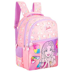 Barbie Pink 17 Inch Kids Backpack Lightweight, Durable School Bag for Girls
