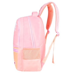 Barbie Pink & Peach 17 Inch School Bag for Girls with Spacious Compartment School Bag for Nursery, Preschool & Primary