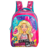 Barbie Stylish School Bag 14 Inch Pink Girls Backpack with Spacious Compartments