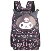 Kuromi Black 16-inch School Bag for Girls Stylish Waterproof Backpack, Lightweight & Durable, Perfect for Students, College & Travel