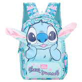 Stitch 16-inch School Bag for Kids Cute Face Backpack for Boys & Girls