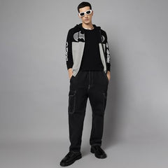 Free Authority Batman Printed Regular Fit Hoodie for Men Multicolour