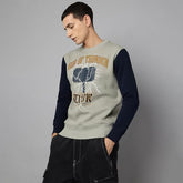 Free Authority Thor Printed Regular Fit Sweatshirt for Men Grey