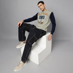 Free Authority Thor Printed Regular Fit Sweatshirt for Men Grey
